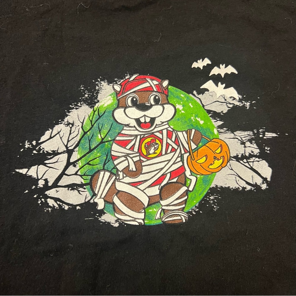Buc-ee’s Black Boo Crew Halloween Mummy Graphic Tee Shirt Kids Sz 4t - Picture 2 of 4